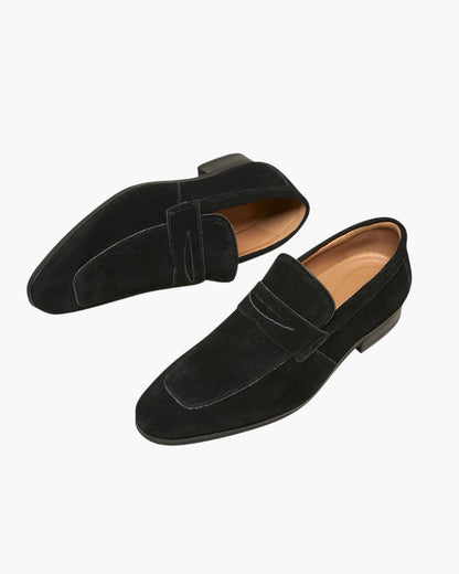 Männer Loafer Schuhe Wildleder Braun Elegante