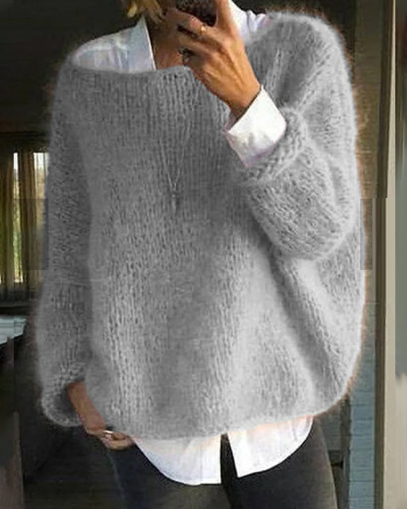 Damen Zeitlos Warme Winterpullover