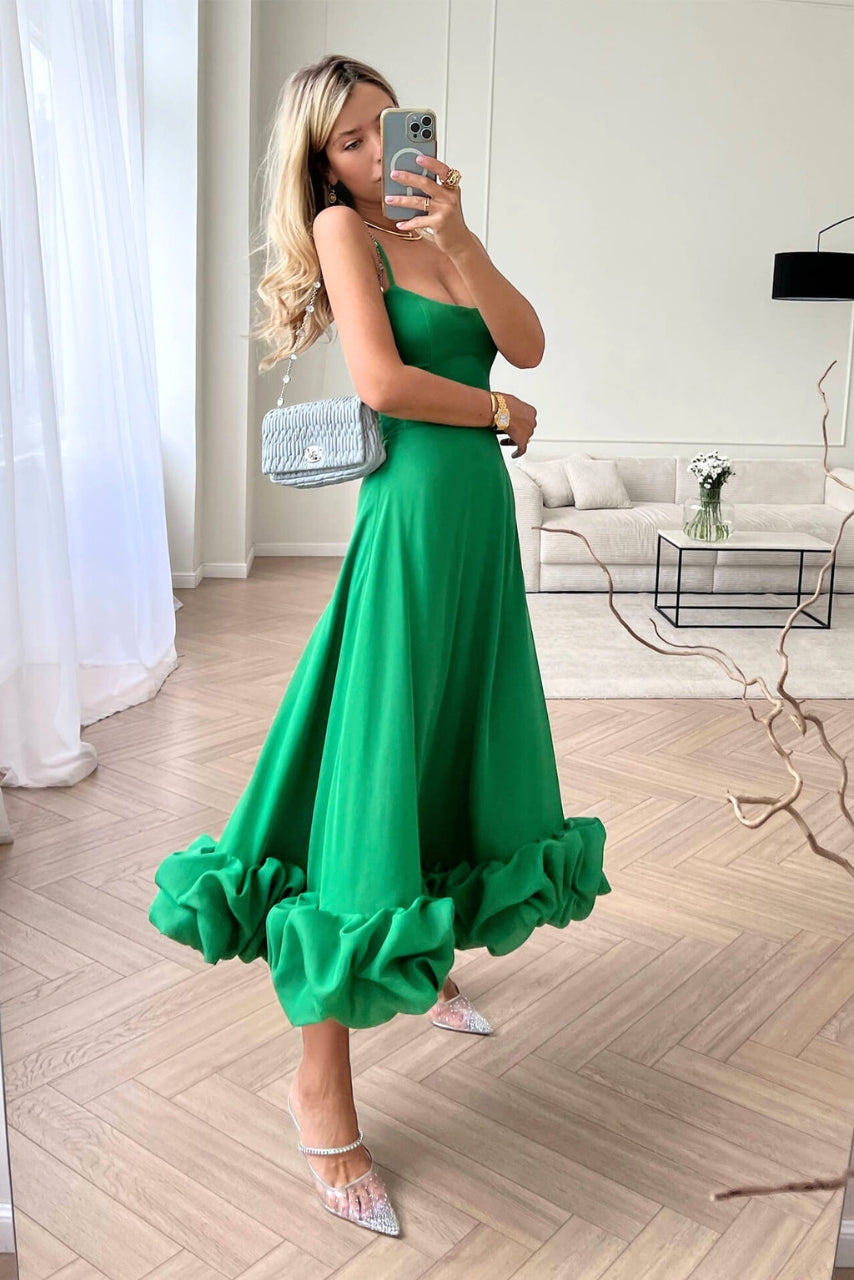 Damenkleid Hochzeitsgast Rüschen Elegant