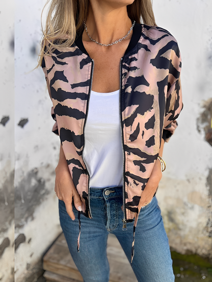Damen Jacke Reißverschluss Eleganz