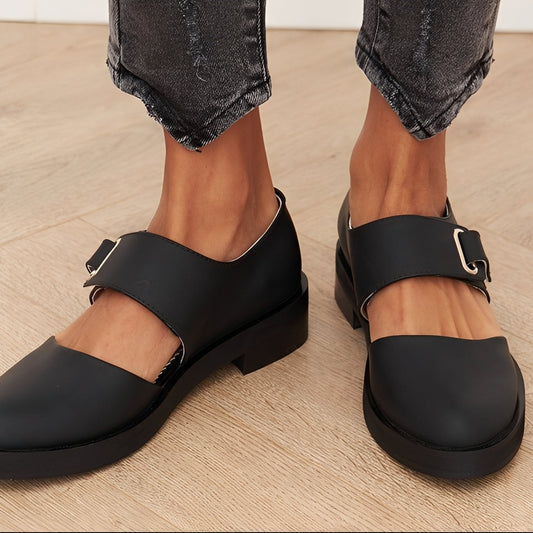 Damen Freizeitschuhe Schnalle Bequem Schwarz - Norvielle