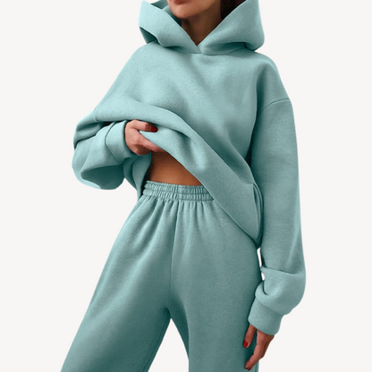 Damen Hoodie Set Sportlich Comfort Jogginghose - Norvielle