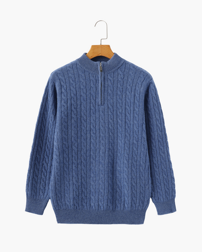 Herren Pullover Kaschmir Chunky Knit Warm Kabelmuster