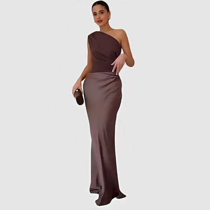 Damen Asymmetrisches Kleid Modern Eleganz