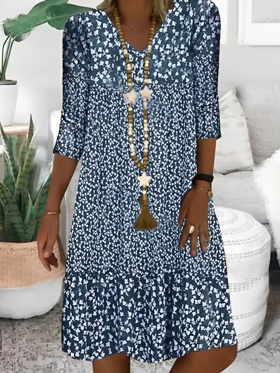 Damen Sommerkleid V-Ausschnitt Lässig - Norvielle