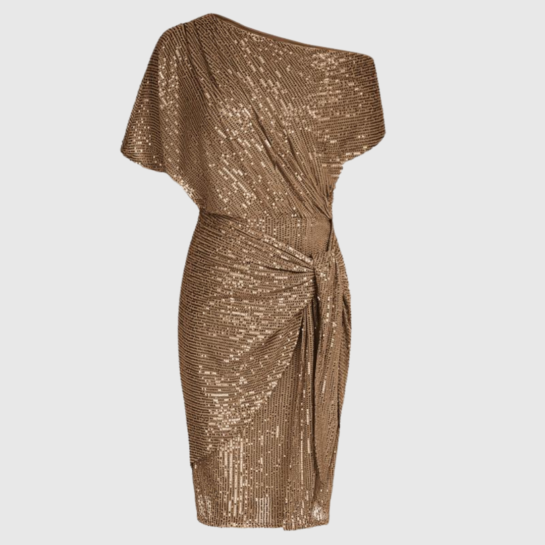 Damen Bodycon Kleid mit Pailletten Glitzernd
