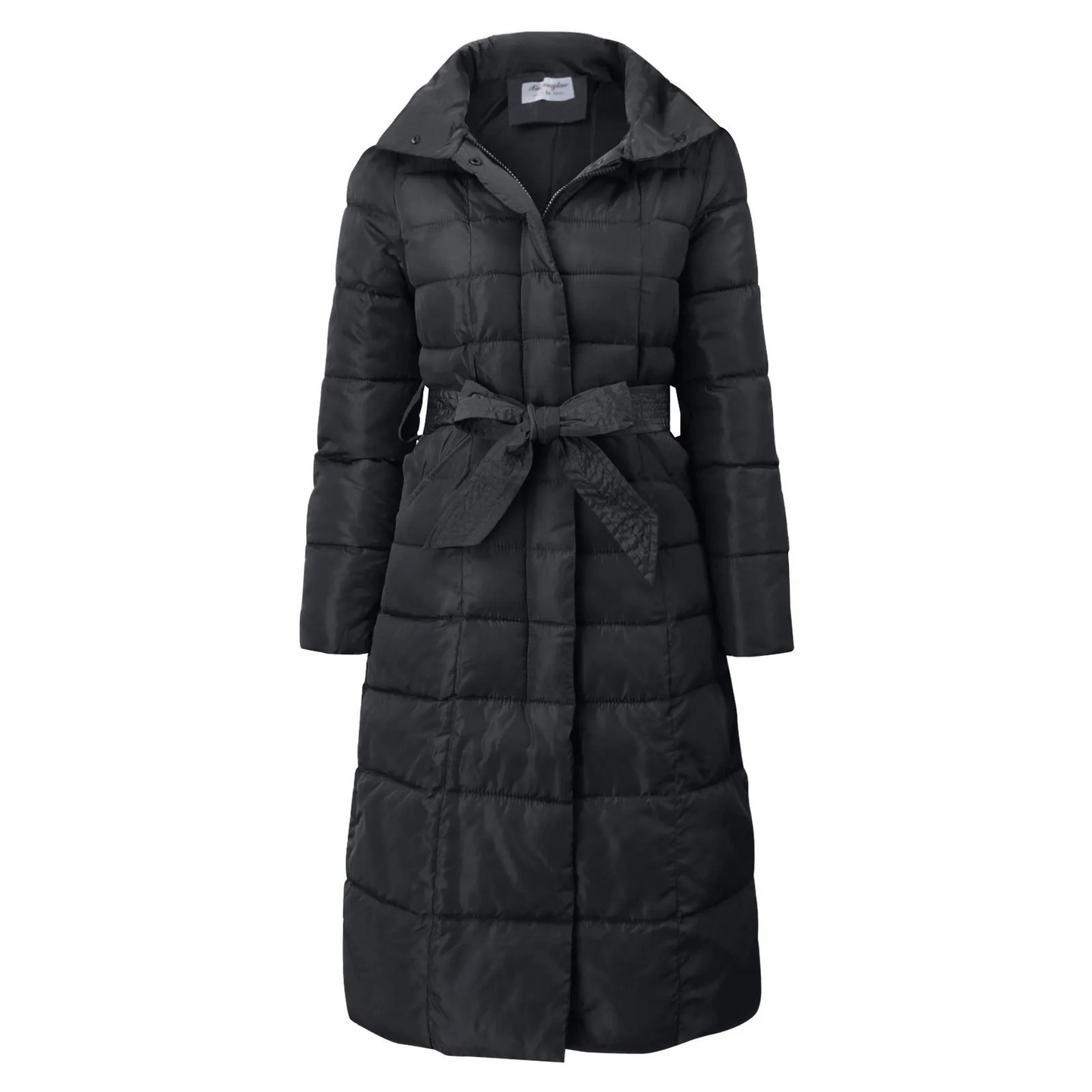 Damen Pufferjacke Eleganter Umlegekragen Mit Knöpfen