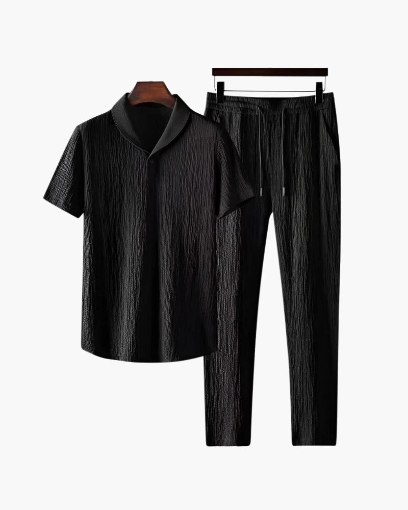Herren SommerSet Kurzarmshirt Hose Zweiteiler