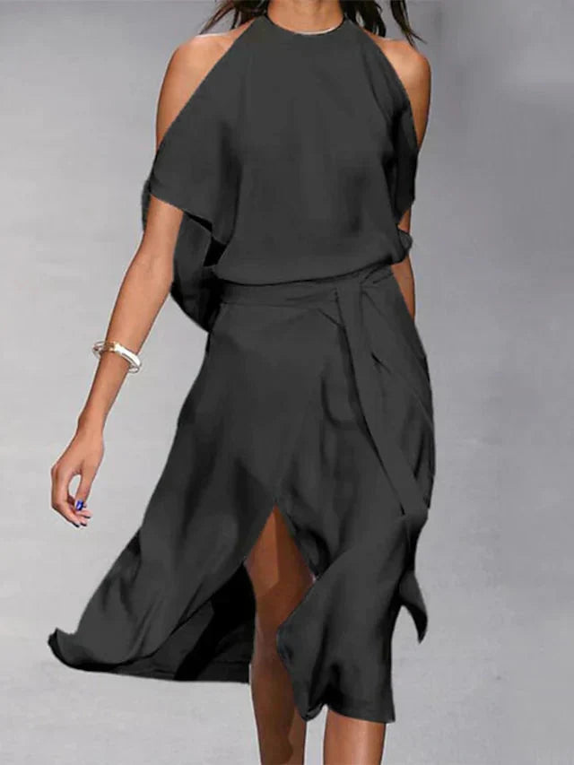 Elegantes Damen Abendkleid Mit V-Ausschnitt