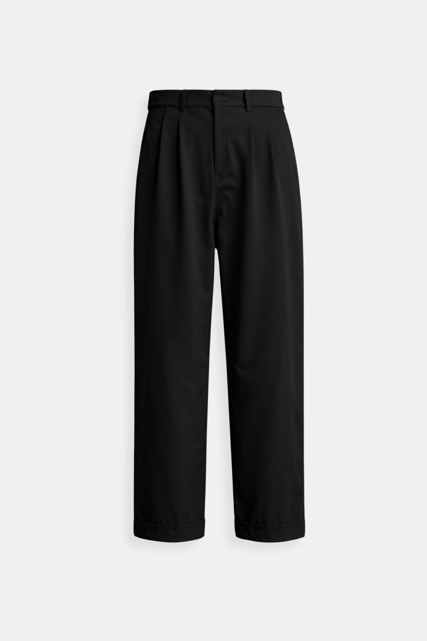 Damen Slim-Fit-Hose Bundfalten Umschlag