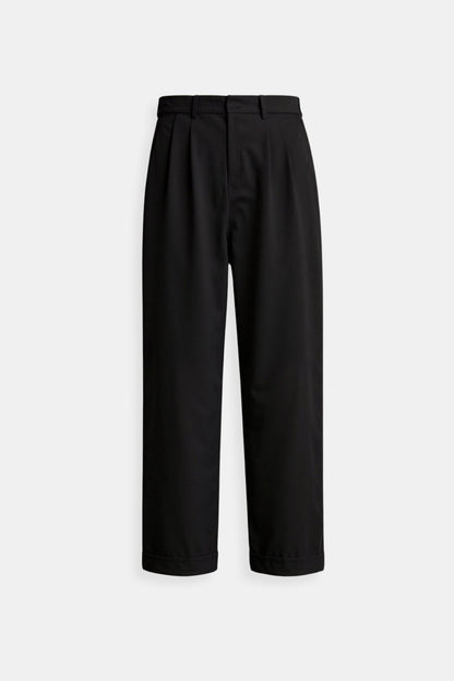 Damen Slim-Fit-Hose Bundfalten Umschlag