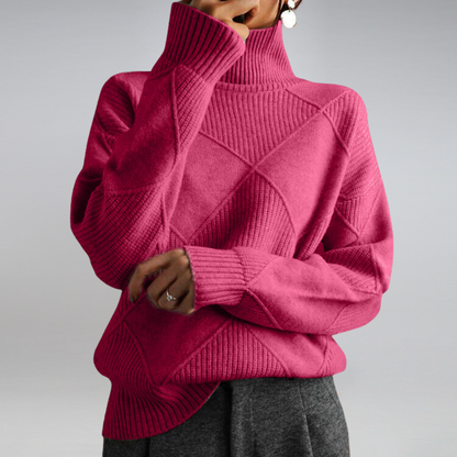 Damen Rollkragenpullover Kaschmir Weich Soft