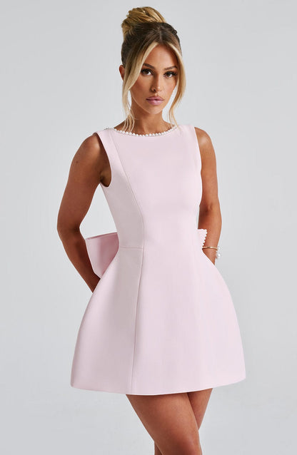 Damen Minikleid Hochzeitsgast Struktur Optik