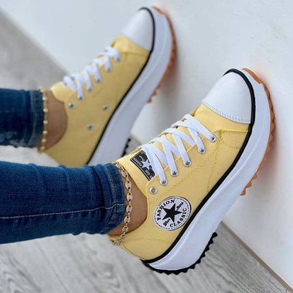 Orthopädische Laufschuhe Dicke Sohlen Schnürsenkel