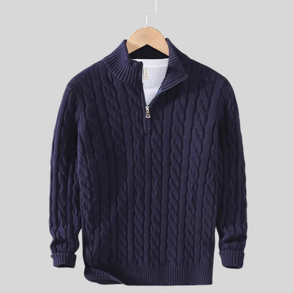 Damen Baumwollpullover Bequem Hellblau