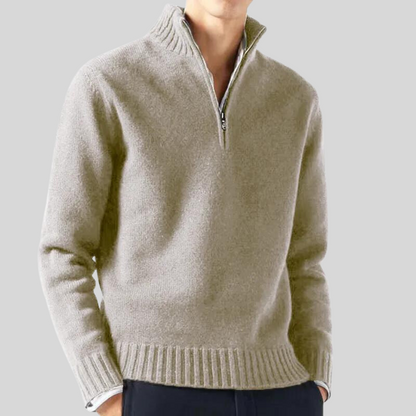 Herren Pullover Halb-Reißverschluss Warm