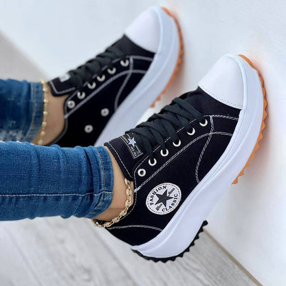 Orthopädische Laufschuhe Dicke Sohlen Schnürsenkel