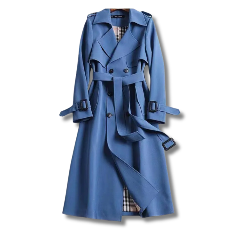 Damen Trenchcoat Klassisch Gürtel Winter