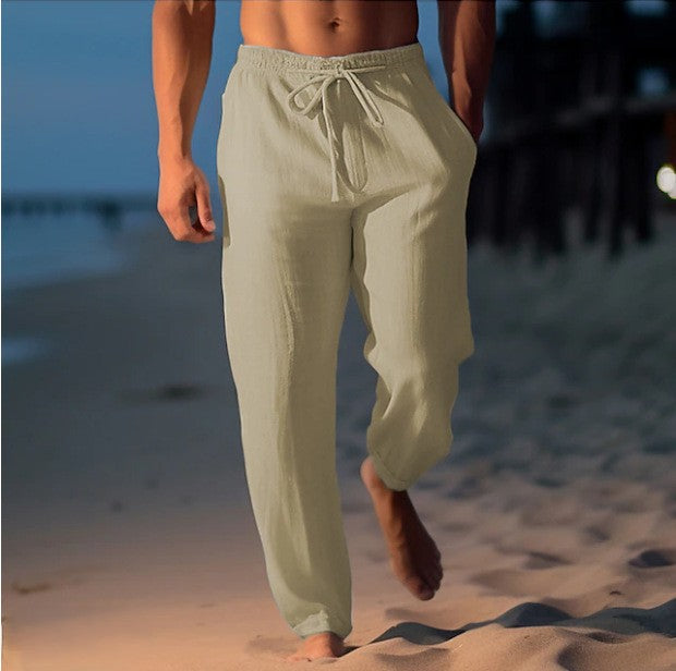 Herren Leinenhose Slim Fit Sommer