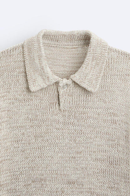 Herren Strickpolo Lässiger Fit Relaxed