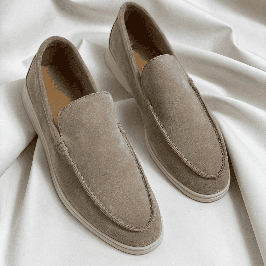 Herren Slip-On Loafers Minimalistisch Leder Braun - Norvielle