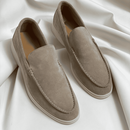 Herren Slip-On Loafers Minimalistisch Leder Braun - Norvielle