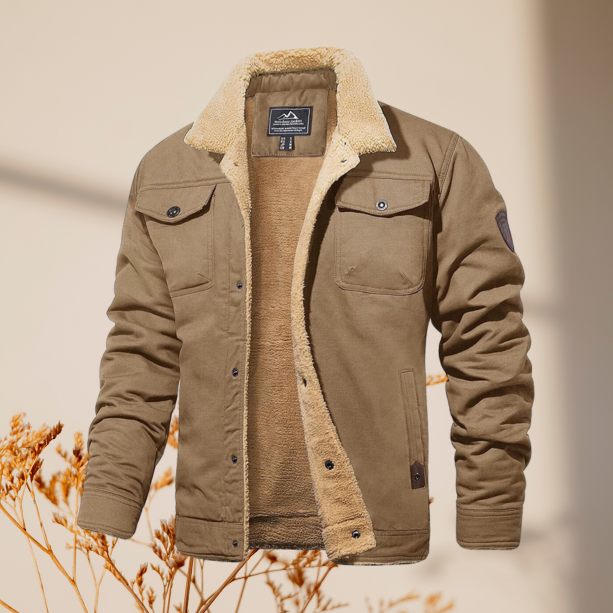 Herren Leder-Bomberjacke Jeansoptik