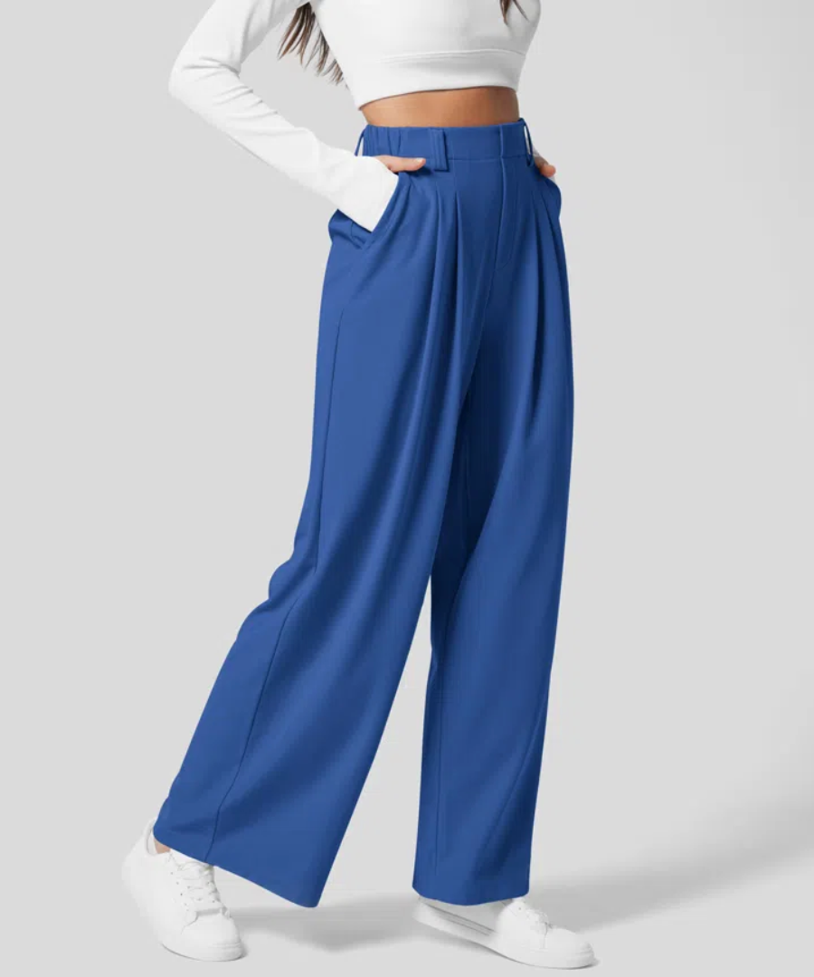 Damenhose Weite Beine Elegant