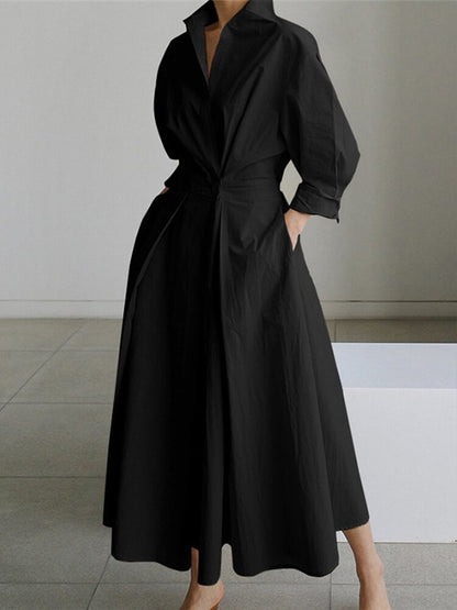 Damen Maxi Kleid Tailliert Lang Elegant