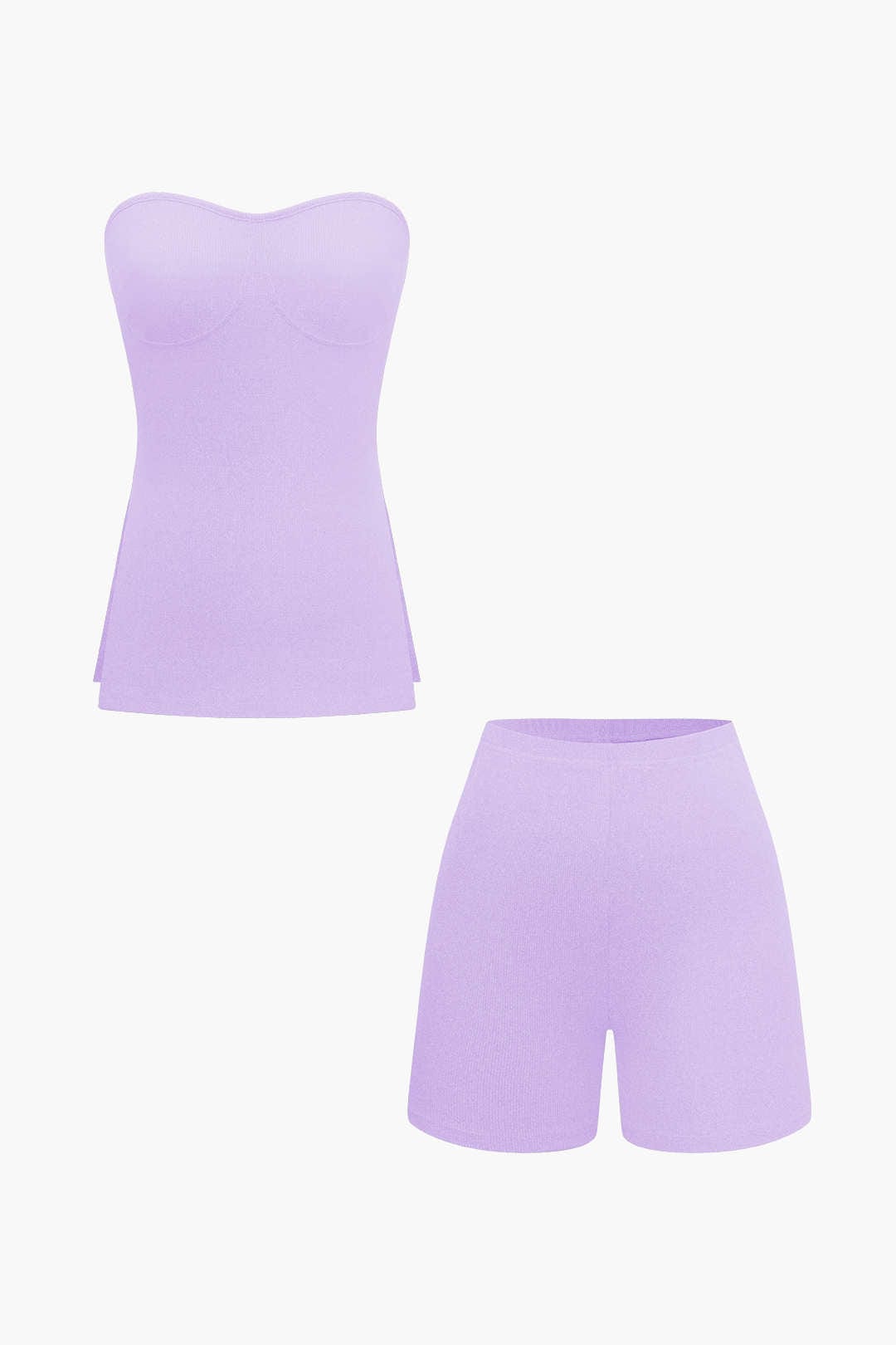 Damen Zweiteiler Set Bustier und Shorts