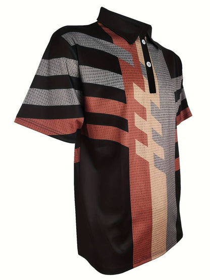 Herren Polo-Shirt Lässig Vintage-Style