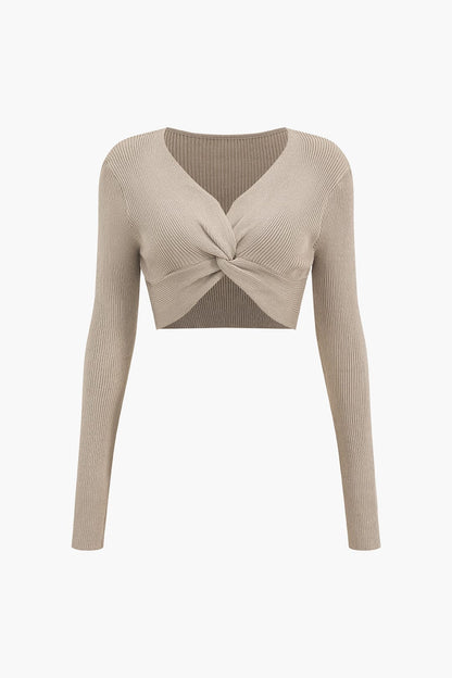 Damen Zweiteiler Set Twist Detail Schlitzrock