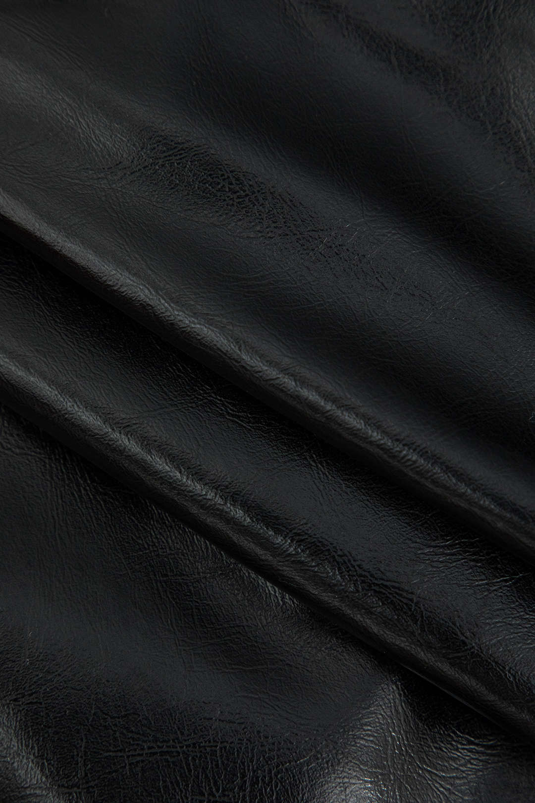Eleganter Damen Midirock Asymmetrisch Kunstleder