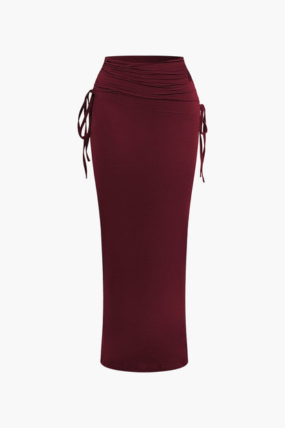 Damen Asymmetrisches One-Shoulder- mit Maxi-Rock