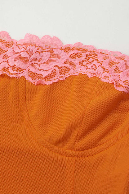 Damen Midi-Robe mit Camisole-Oberteil