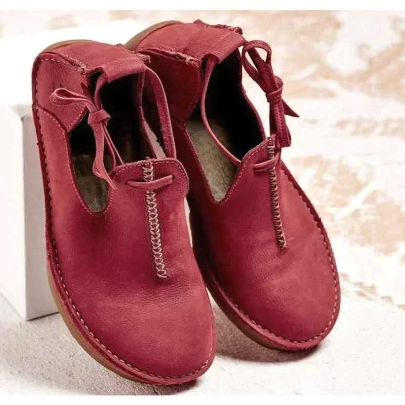 Damen Lederstiefeletten Braun Herbstschuhe
