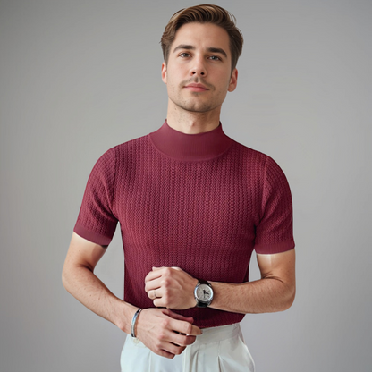 Herren Slim Fit Kurzarmshirt Modern Paolo