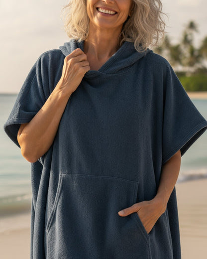 Damen Sommerponcho Leichtes Strandkleid
