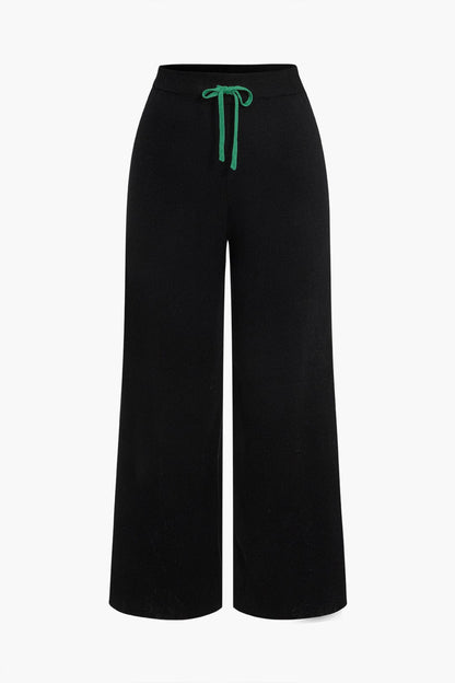 Damen Strick-Set Cardigan und Hose Lang