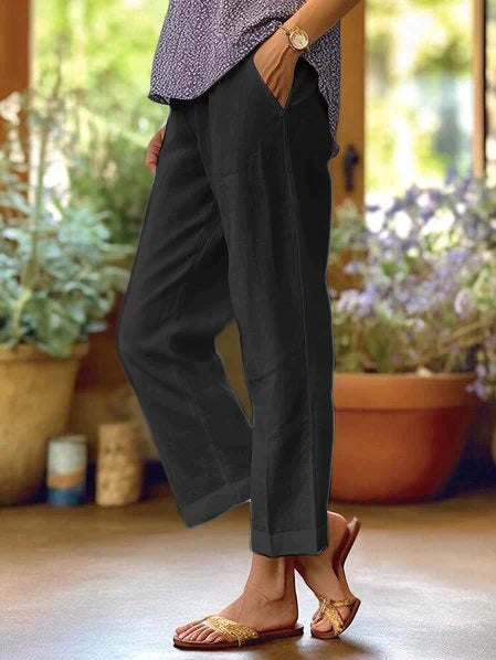 Damen Leinenhose Leicht Sommer