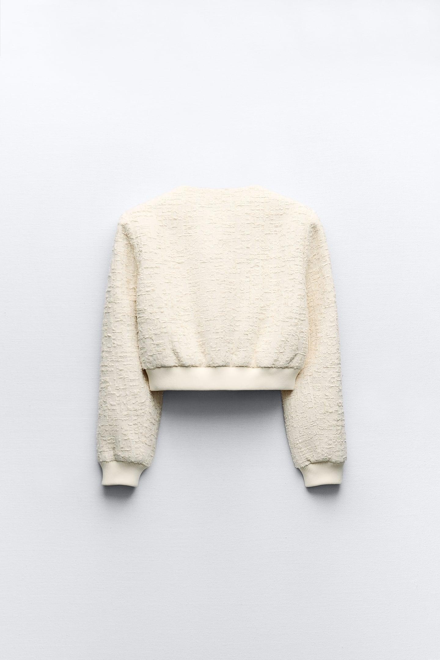 Damen Bouclé Kurzjacke Goldknöpfe