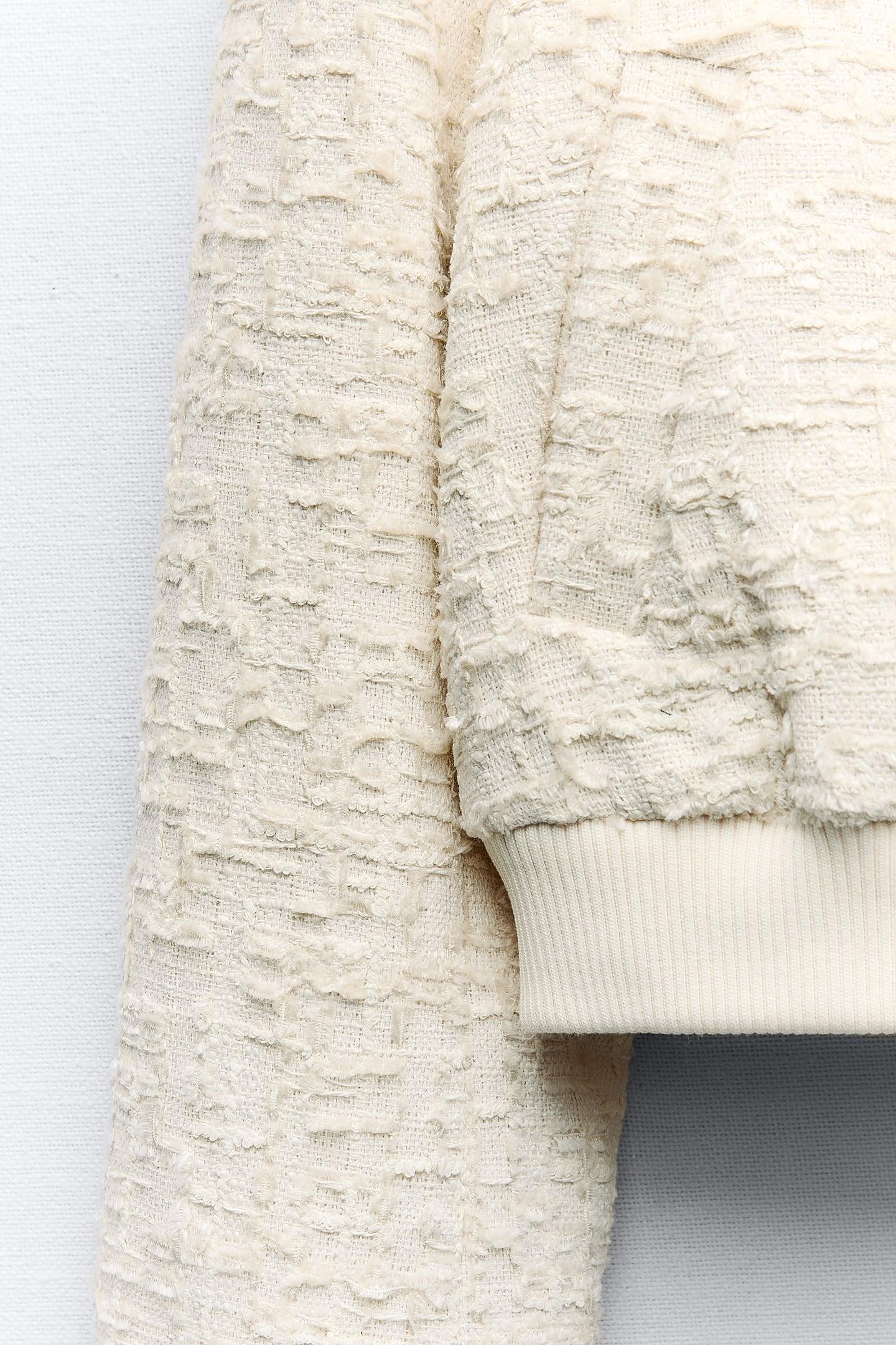 Damen Bouclé Kurzjacke Goldknöpfe