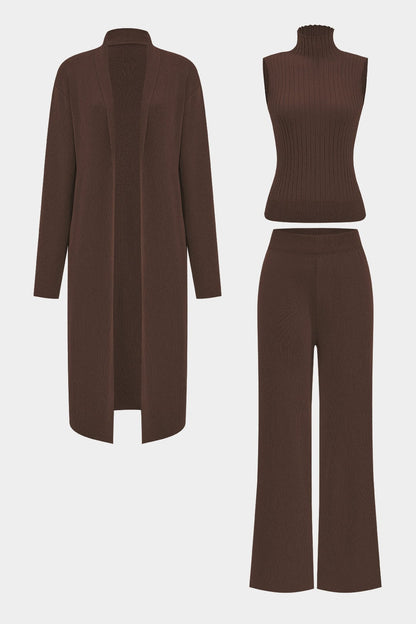 Damen Strickset Dreiteilig Modern
