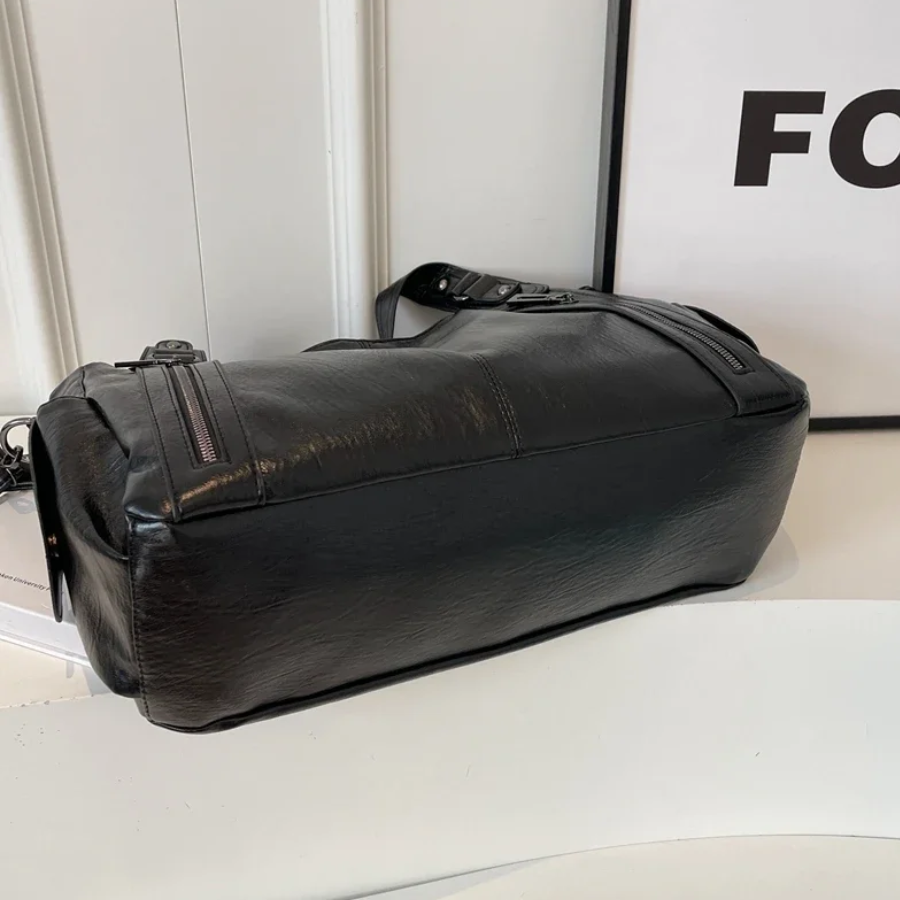 Vegane Damen Schultertasche Crossbody Braun