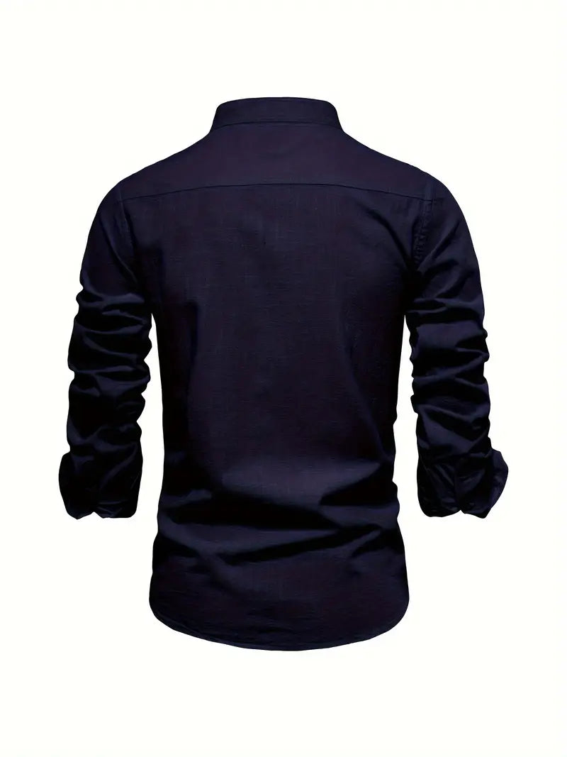 Herren Hemd Leichtes Blau Knöpfe