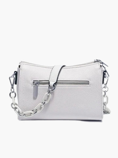 e Damen Lederschultertasche Elegantes Design