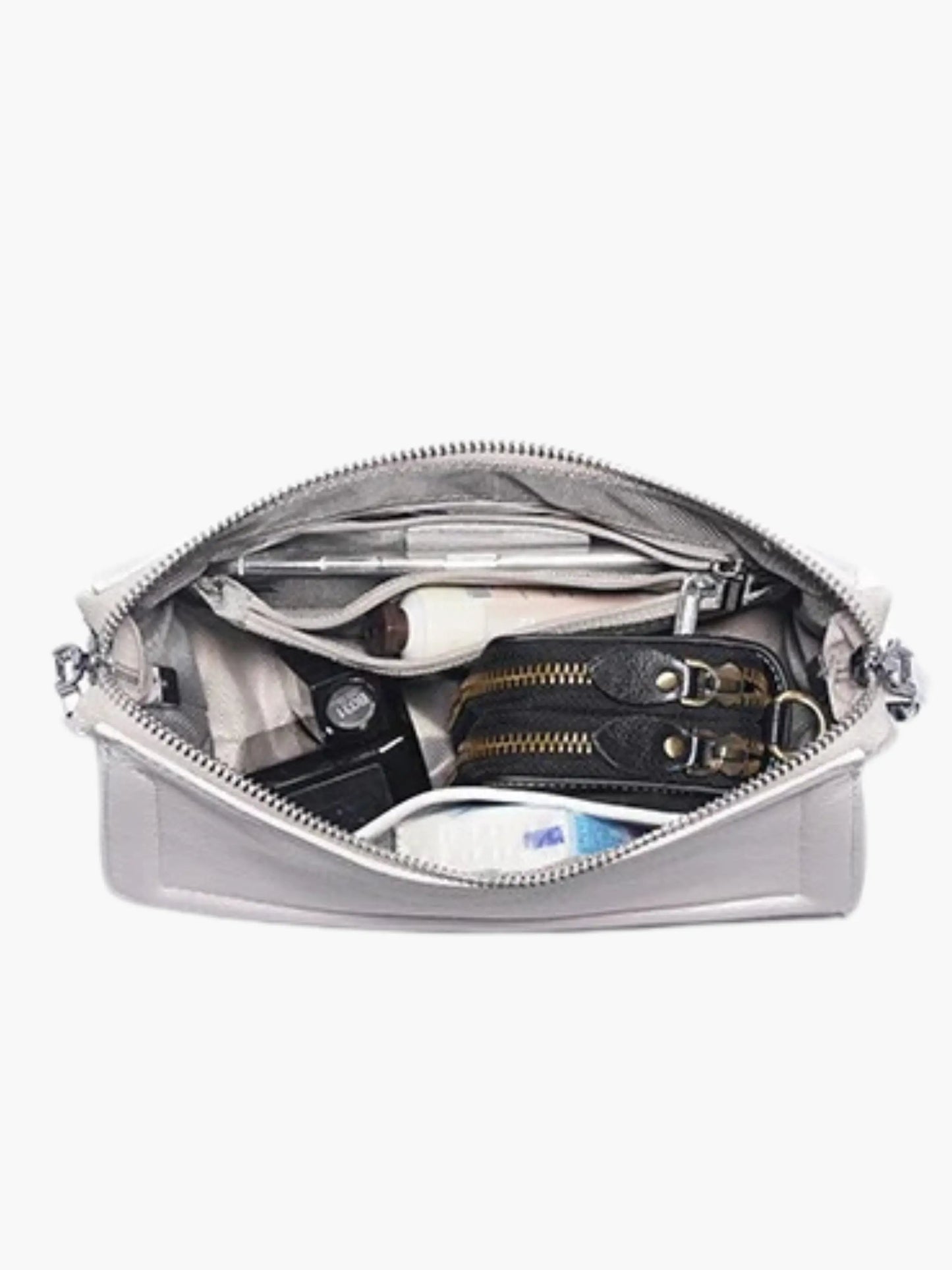 e Damen Lederschultertasche Elegantes Design