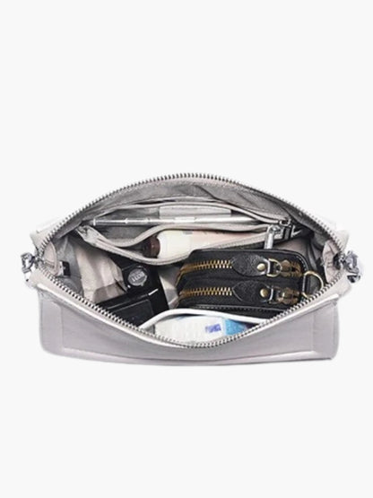 e Damen Lederschultertasche Elegantes Design