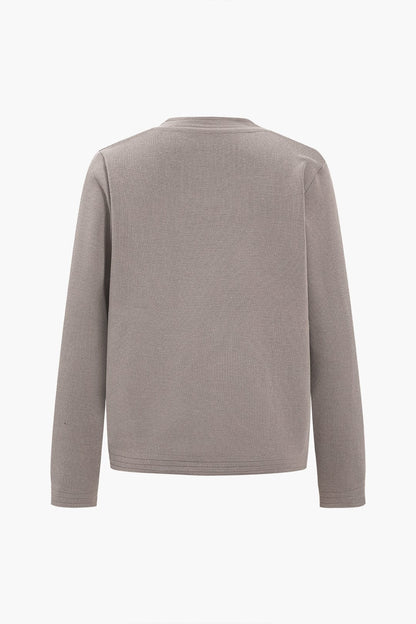 Damen Strick-Zweiteiler Klassischer Cardigan mit Hose