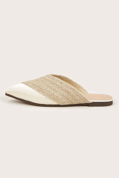Damen Mules Espadrille Spitze